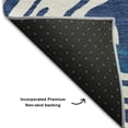 thumbnail image 5 of Addison Rugs Mayfield Premium Machine Washable Transitional Swirls Navy Rectangle Rug, 5' x 7'6", 5 of 6