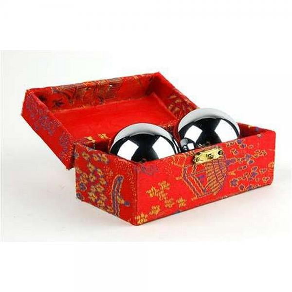 Baoding Balls Chinese Health Exercise Stress Relief Chrome Color 
