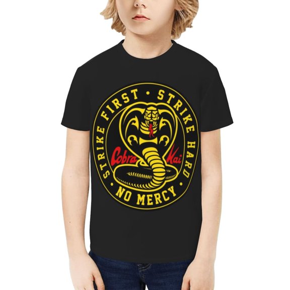 Cobra Kai Kids T-Shirt 3d Printed Graphic T-Shirts Boys And Girls Short Sleeve Shirts For Youth Kids X-Small