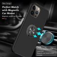 thumbnail image 4 of Entronix Case Designed for Apple iPhone 14 Pro Max Heavy Duty Case with Built-in Kickstand, Dual Layer Protection with Rotating Holder Ring, Sturdy Case for Apple iPhone 14 Pro Max, Black, 4 of 6