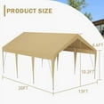 thumbnail image 3 of Kselythan Carport, Heavy Duty Carport, Waterproof Car Port for Car Boat Truck Motorcycle, Car Canopy Garage Party Tent Boat Shelter, Easy Installation, 3 of 7