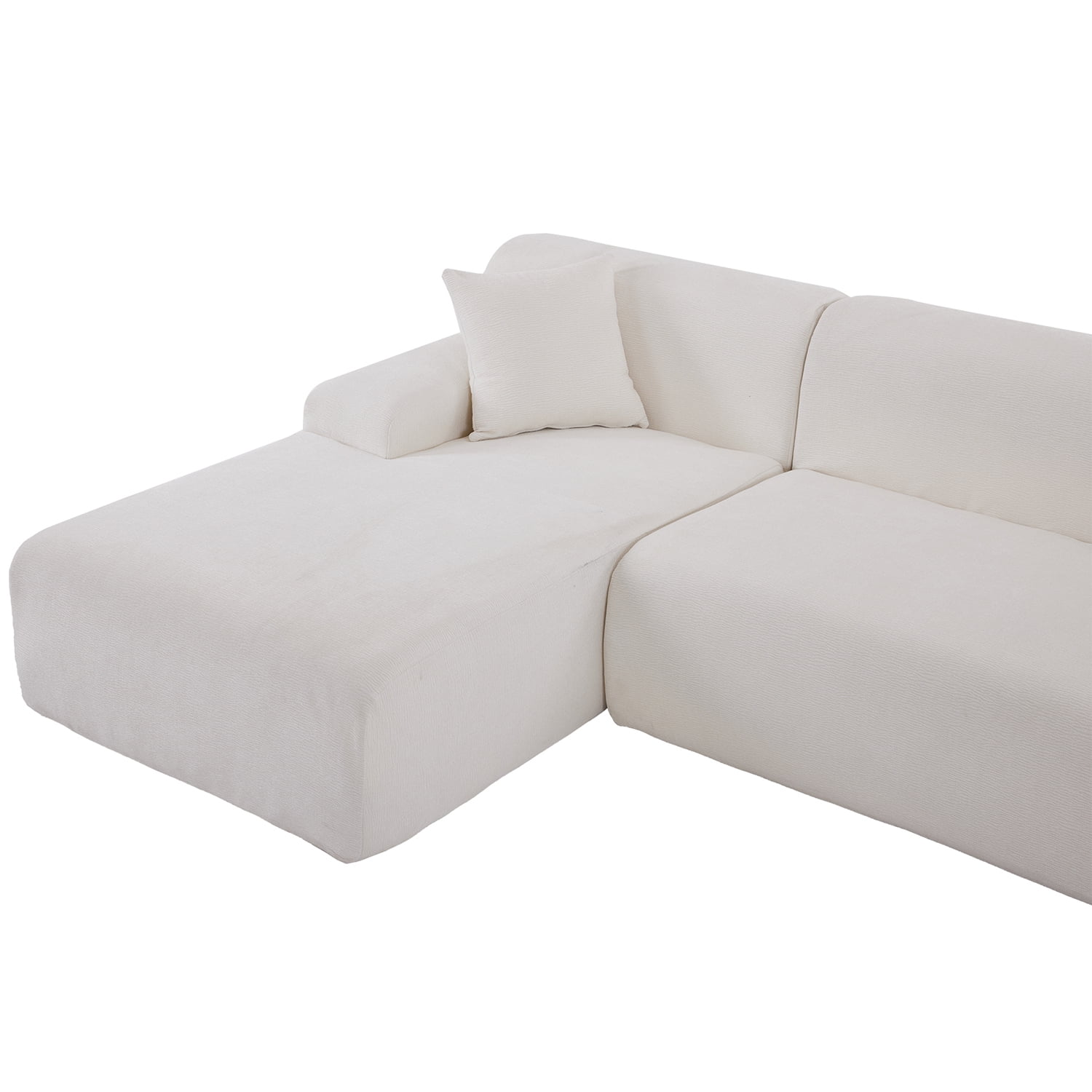 Kadyn Modern Convertible Sectional Sofa with 27-inch Deep Seat L Shaped Modular Couch with Reversible Chaise for Living Room, Beige