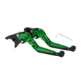 thumbnail image 1 of Palancas de freno y embrague cortas largas para Yamaha YZF R1 02-03, palanca de freno ajustable en 6 posiciones, aleación de aluminio, mango verde con extremo negro, 1 of 6
