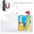 thumbnail image 6 of Summer Tropical Beach Colorful Flip Flops Decoration Mailbox Cover with Magnetic Strip Mailbox Wraps Post Letter Box Cover Standard Size 21" X 18" for Garden Outdoor Yard Decor, 6 of 6