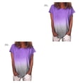 thumbnail image 1 of Camiseta informal con estampado de color caramelo degradado Jumpingount 2021 manga corta mujer CBP388890, 1 of 6