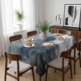 thumbnail image 6 of Blue Grey Table Cloth Waterproof Tablecloths, Abstract Art Oil Painting Modern Geometric Tablecloth Dining Table Cover for Kitchen Party Tabletop Outdoor, Rectangle Tablecloth 60x102 Inch, 6 of 9