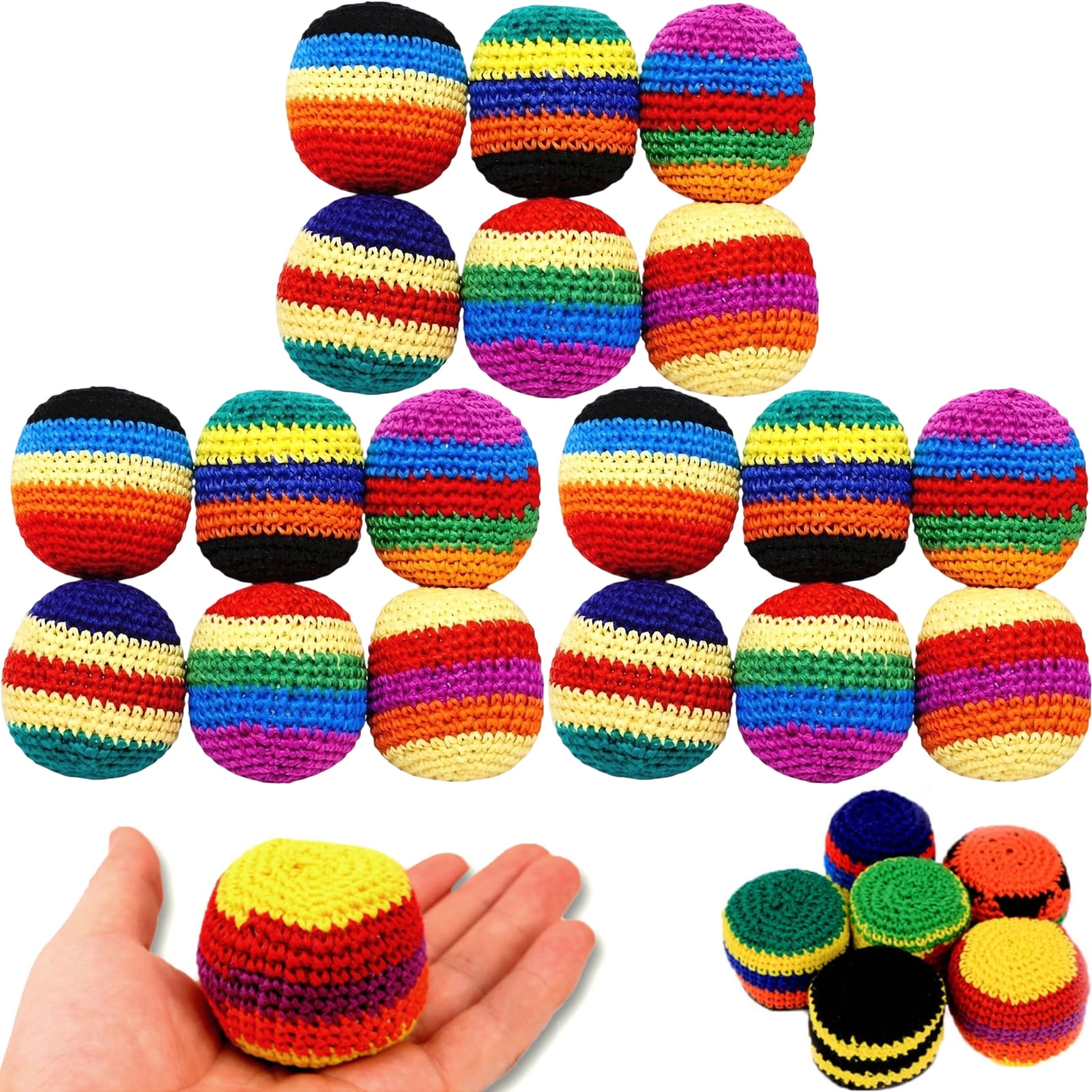 24Pcs Bright Multi Color Woven Sandbags Target Toss Toys, Kids Backyard Activity Hand Eye Coordination Tossing Games, Heavy Duty Double Stitched Tear Resistant Outdoor Play Equipment For Boys Girls