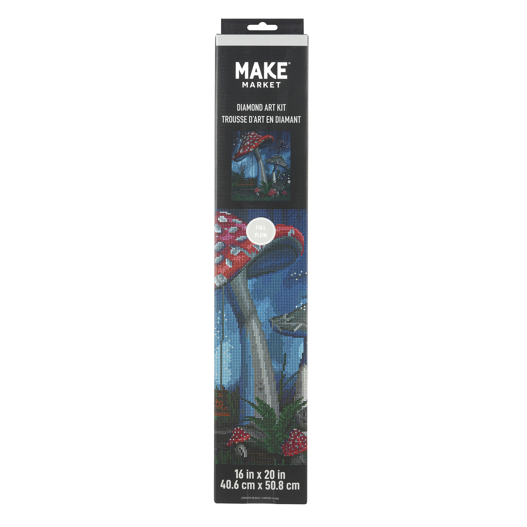 Mushrooms Painting Diamond Art Kit by Make Market – Full Drill with Gems & Tools - 16" x 20" Canvas - 6 Pack
