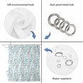 thumbnail image 3 of Teal Blue Grey Botanical Shower Curtain Set - Small 36" x 72" Washable Bathtub Curtain with 12 Hooks, Spring Floral Summer Farmhouse Waterproof Fabric Stall Shower Curtains for Bathroom/Bathtub, 3 of 6