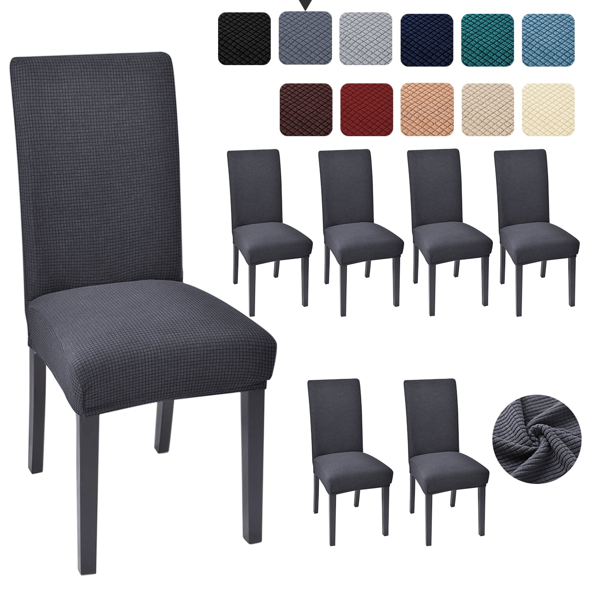 Chair Covers for Dining Room Set of 6 Kitchen Chair Covers, Dining Room