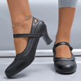 thumbnail image 6 of HaiMao Women's Mary Jane High Heels Shoes Ladies Pointed Closed Toe Ankle Strap Dress Pumps Black 7.5(40), 6 of 9