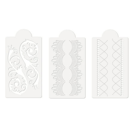 UPC: 0195158747881 | Elegant Print Cake Stencils by Celebrate It®