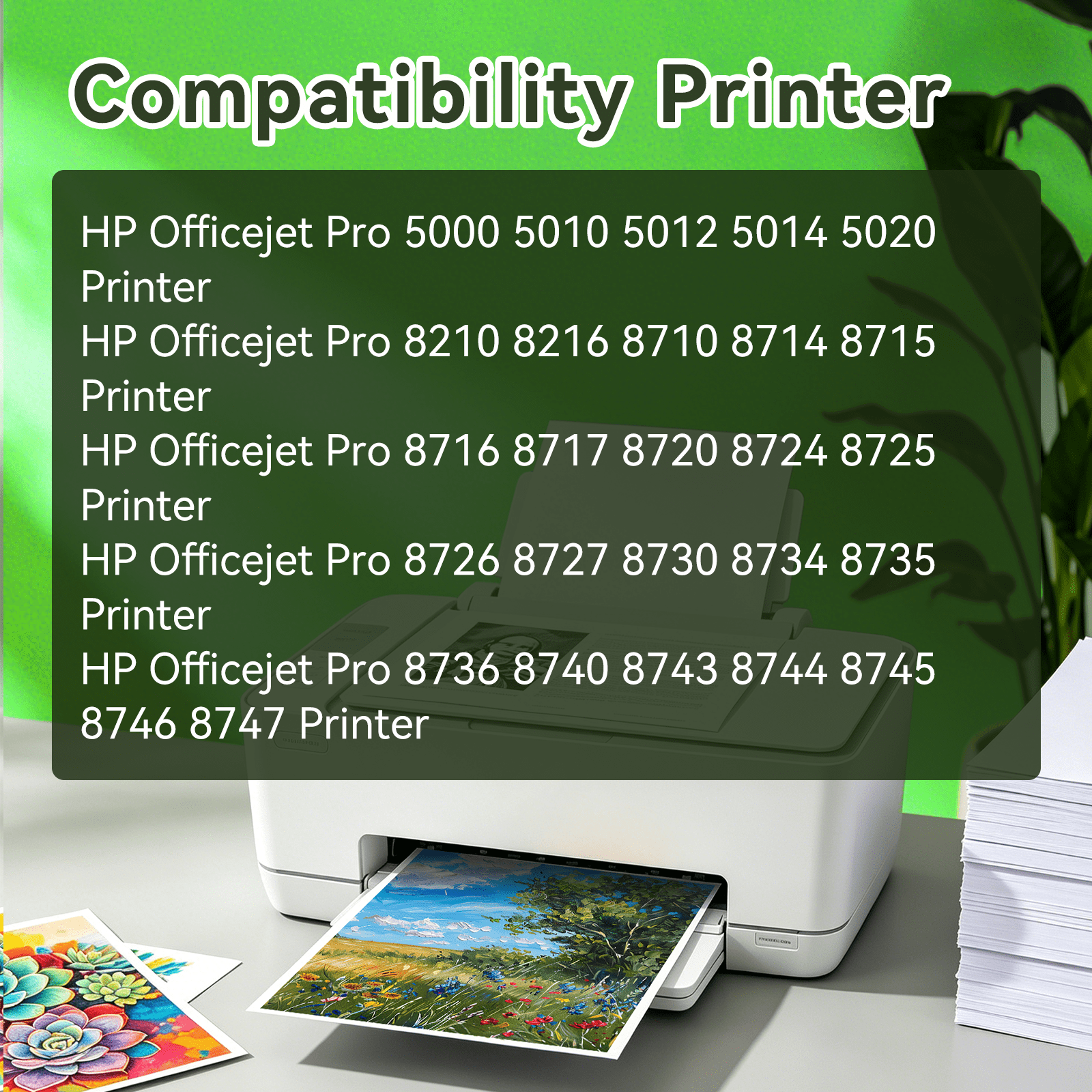 952 XL Ink Cartridges Compatible for HP  952XL Ink Cartridges for HP 952 Ink Cartridges for Officejet Pro 8710 8745 Printer (2Black Cyan Magenta Yellow, 5 Pack)