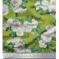 thumbnail image 1 of Soimoi Cotton Duck Fabric Leaves & Begonia Flower Print Fabric by Yard 56 Inch Wide, 1 of 1