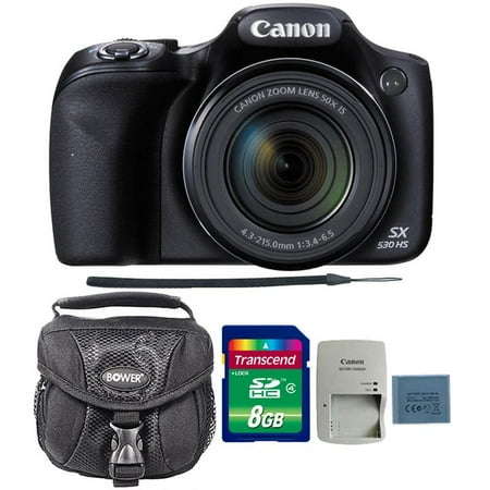 Canon PowerShot SX530 HS 16MP Digital Camera with 8GB Accessory Bundle