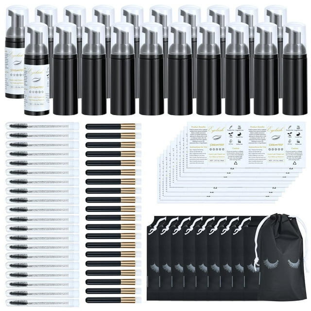 Kit de cuidado posterior para pestañas Tannova, 100 unidades, botellas de champú para pestañas