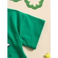 thumbnail image 6 of Bagilaanoe Newborn Baby Girl Boy Holiday Rompers Letter Print Short Sleeve Bodysuits 3M 6M 12M 18M 24M Infant Spring One Piece Short Jumpsuit, 6 of 9