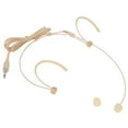 thumbnail image 3 of MYG Beige Double Earhook Headset Mic Headworn Microphone 3.5mm 3 Pin 4 Pin XLR Plug, 3 of 9