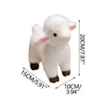 thumbnail image 3 of Byndra Plush Sheep Figurine Set, Cute Lamb Stuffed Animal Decor, Black and White Farm Animal Ornaments for Bedroom Sofa Shelf Display, 3 of 9