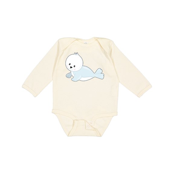 Inktastic Baby Seal Boys or Girls Long Sleeve Baby Bodysuit