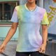 thumbnail image 3 of Gibobby Camisetas Mujer Manga Corta Mujeres Casual Tie Dye Gradient Printing Mangas Cuello redondo Camiseta suelta Blusa Tops(Verde,G), 3 of 4