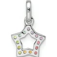 thumbnail image 4 of Sterling Silver Rhodium-Plated Rainbow Nano Crystal Star Pendant (14.84 X 8.91) Made In Thailand -Jewelry By Sweet Pea, 4 of 4