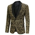 thumbnail image 2 of Yesfashion Mens Floral Tuxedo Suit Jacket Stylish Dinner Blazer Jackets for Wedding Party Prom, 2 of 5