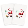 thumbnail image 2 of Authentic Hotel and Spa  Turkish Cotton Waving Santa White Set of 2 Hand Towels, 2 of 2