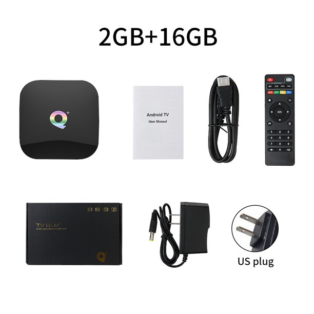 TV Box Quad Core HD2.0 Reemplazo del receptor de televisión para Android 6K 9.0 Smart Media Player Top Box Enchufe de EE. UU. 2GB + 16GB Scienceny EL000078-01B