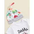thumbnail image 6 of Suealasg Infant Newborn Baby Boys Farm Clothes Set Letter Print Short Sleeve Rompers Farm Animals Tractors Print Long Pants Hat 3 6 12 18 Months Summer Outfits, 6 of 8