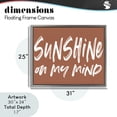 thumbnail image 3 of Sunshine State Of Mind Brown Gray Framed Floater Canvas Wall Art, design by Lettered and Lined, 3 of 10