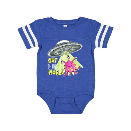 

Inktastic Out of this World- cute pink alien UFO Gift Baby Boy or Baby Girl Bodysuit