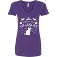thumbnail image 3 of Inktastic My Kids Have Whiskers Cat Family Pets Women's V-Neck T-Shirt, 3 of 5