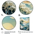 thumbnail image 3 of Designart "Waves in Kinetic Blue II" Nautical & Beach Wall Art Print, 3 of 5