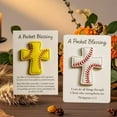 thumbnail image 3 of A Pocket Blessing – Baseball Cross Edition, Handmade Baseball Cross Pocket Blessing with Verse Card, Christian Faith Gift for Athletes, Inspirational Sports Keepsake for Players and Coaches, 3 of 7