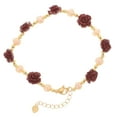 thumbnail image 1 of Pulsera con dijes de flores, pulsera de rosas, joyería de rosas, joyería de mano para mujeres y niñas, 1 of 5