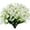 White, variant on ZOELNIC 6 Bundles Artificial Flowers Outdoor UV Resistant Fake Plants Faux Plastic Daffodils Flower in Bulk for Hanging Planters Outside Porch Vase Home Window Decoration (Pink)
