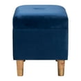 thumbnail image 5 of Baxton Studio Elias Modern Ottoman, Navy Blue, 5 of 7