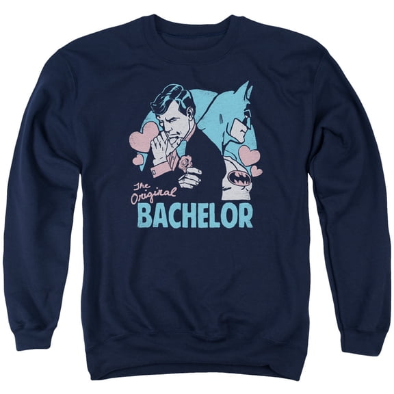 DC Comics Bachelor Adult Crewneck Sweatshirt Navy