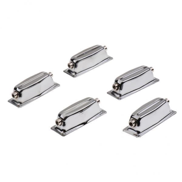 2x 5 Unids Pack de Piezas de Repuesto de Percusión de Gancho de Garra de Tambor de Bajo Plateado perfke Gancho de garra para bombo
