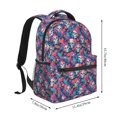 thumbnail image 2 of Fotbe flower Skull leaf colorful Pattern Casual Backpack for School, Travel, and Outdoor Activities - Durable, Lightweight, and Comfortable, 2 of 5
