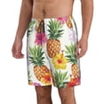 thumbnail image 2 of Goofa Hawaiian Pineappl Printed Mens Swim Trunks Summer Quick Dry Short Beach Swimwear Bathing Suits-X-Large, 2 of 9