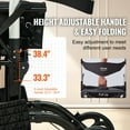 thumbnail image 4 of VEVOR Déambulateur 2 en 1 et Fauteuil de Transport pour Aînés, Déambulateur Roulant Pliant Fauteuil Roulant Combo et Repose-Pieds, Déambulateur Léger avec Poignée Ajustable, Roues Tout-Terrain, 300 Lb, Noir, 4 of 9