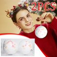 thumbnail image 4 of AYktou 2 Pcs 3.5 Inch Christmas Balls Ornaments Set, Glittering Sequins Hanging Ball Exquisite Balls Ornaments for Christmas Tree Ambiance Embellishes Wedding Birthday party Scene Matching, White, 4 of 8