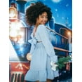thumbnail image 6 of Oudiya Girls Tie Back Long Sleeve Dress Ruffle Hem Off Shoulder Elegant Casul Fall Dress 6-14 Years, 6 of 8