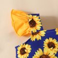 thumbnail image 7 of Hienoo Infant Girls Summer Outfits Sunflower Prints Flutter Sleeve T-Shirt Shorts Set, 7 of 7