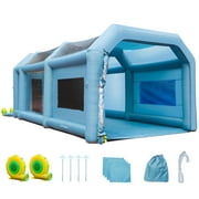 BENTISM Inflatable Paint Booth 30x20x13ft Inflatable Spray Booth Car Paint Tent with 950W+1100W Filter System Blower