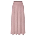thumbnail image 3 of Outfmvch Robe Bohème pour Femmes Robe Florale pour Femmes Jupe à Rayures Taille Haute Fête Plage Poche Longue Jupe Maxi Fluide Jupes Plissées pour Femmes Rouge 3 S, 3 of 5