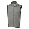 thumbnail image 2 of Men's Cutter & Buck Heather Gray Cincinnati Bengals Big & Tall Mainsail Sweater Knit Fleece Full-Zip Vest, 2 of 3