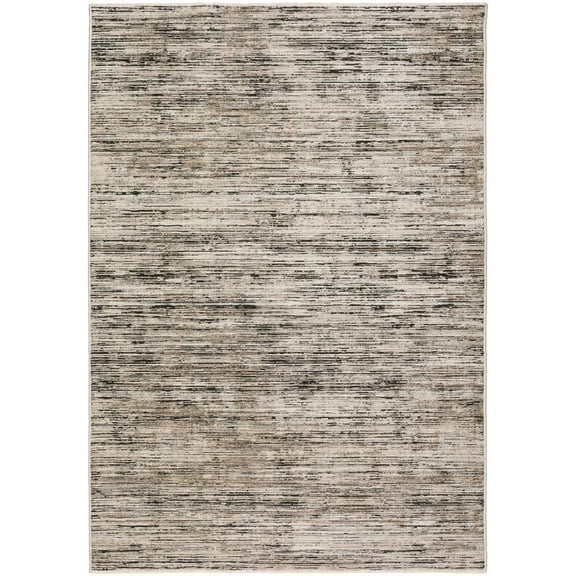 Addison Rugs Emery 3'3" x 5'3" Power Woven Area Rug In Black Finish AEE31BK3X5